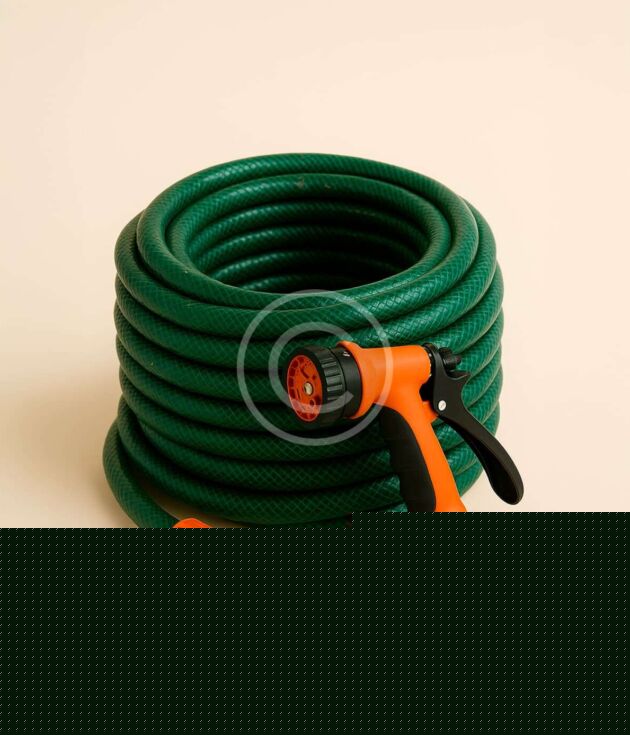 Flexible garden hose with connectors